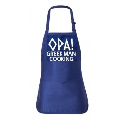 OPA! Greek Man Cooking Apron - 24" Long Medium Length